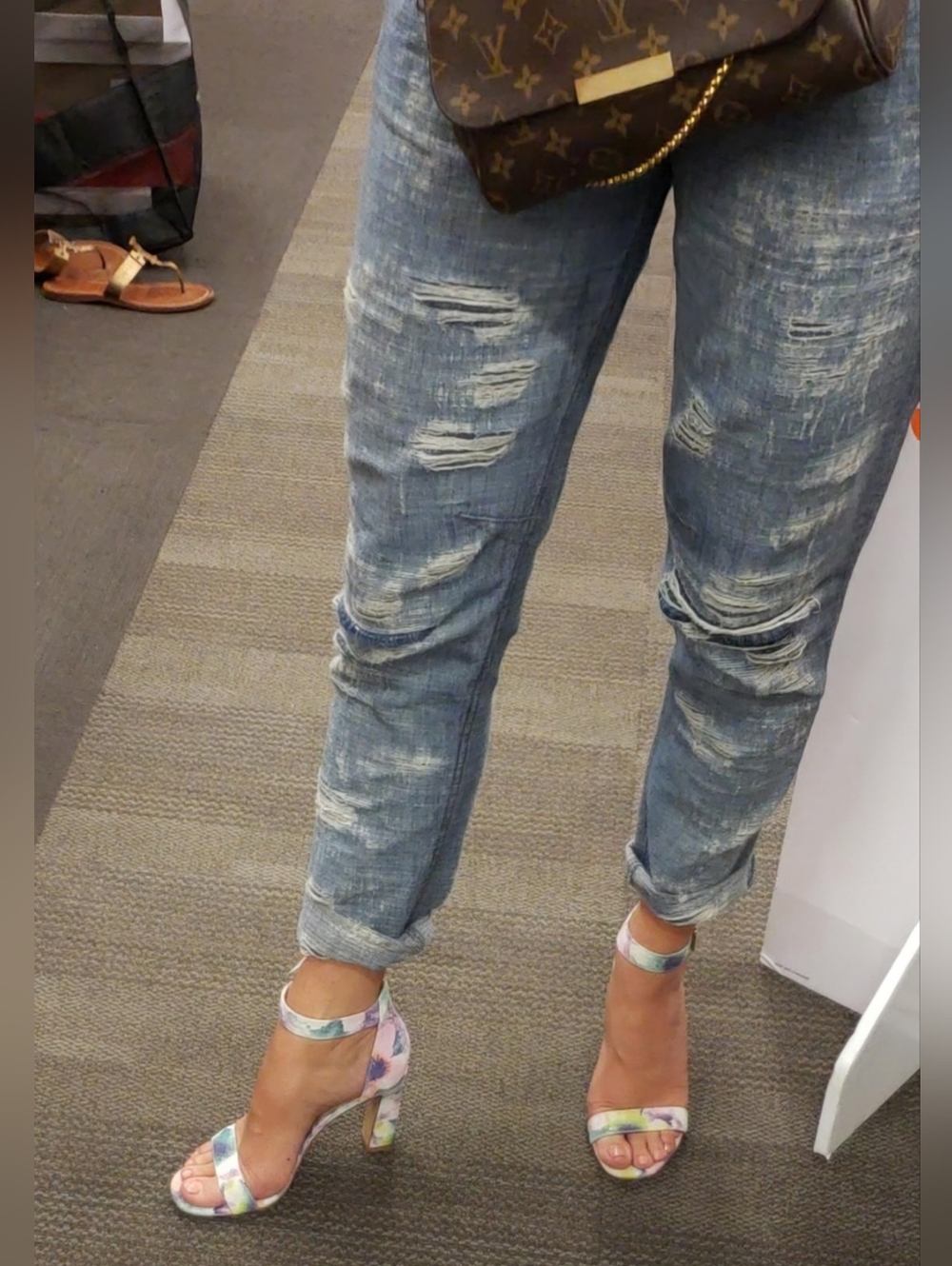 Free People Distressed Medium Straight, Skinny Tapered-Leg Jeans
